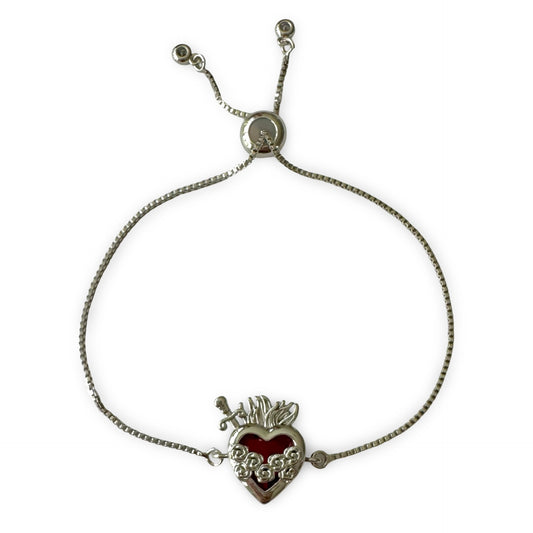 Ruby Immaculate Heart of Mary Bracelet