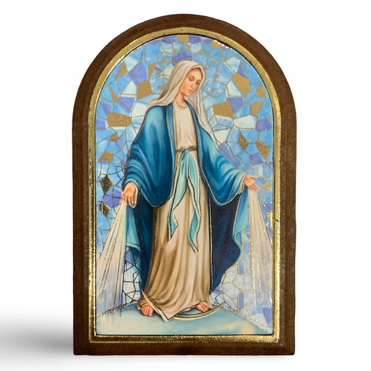Colored Miraculous Medal Mosaic Image