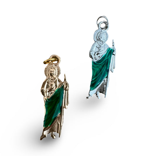 Colored St. Jude Pendant and Holy Card