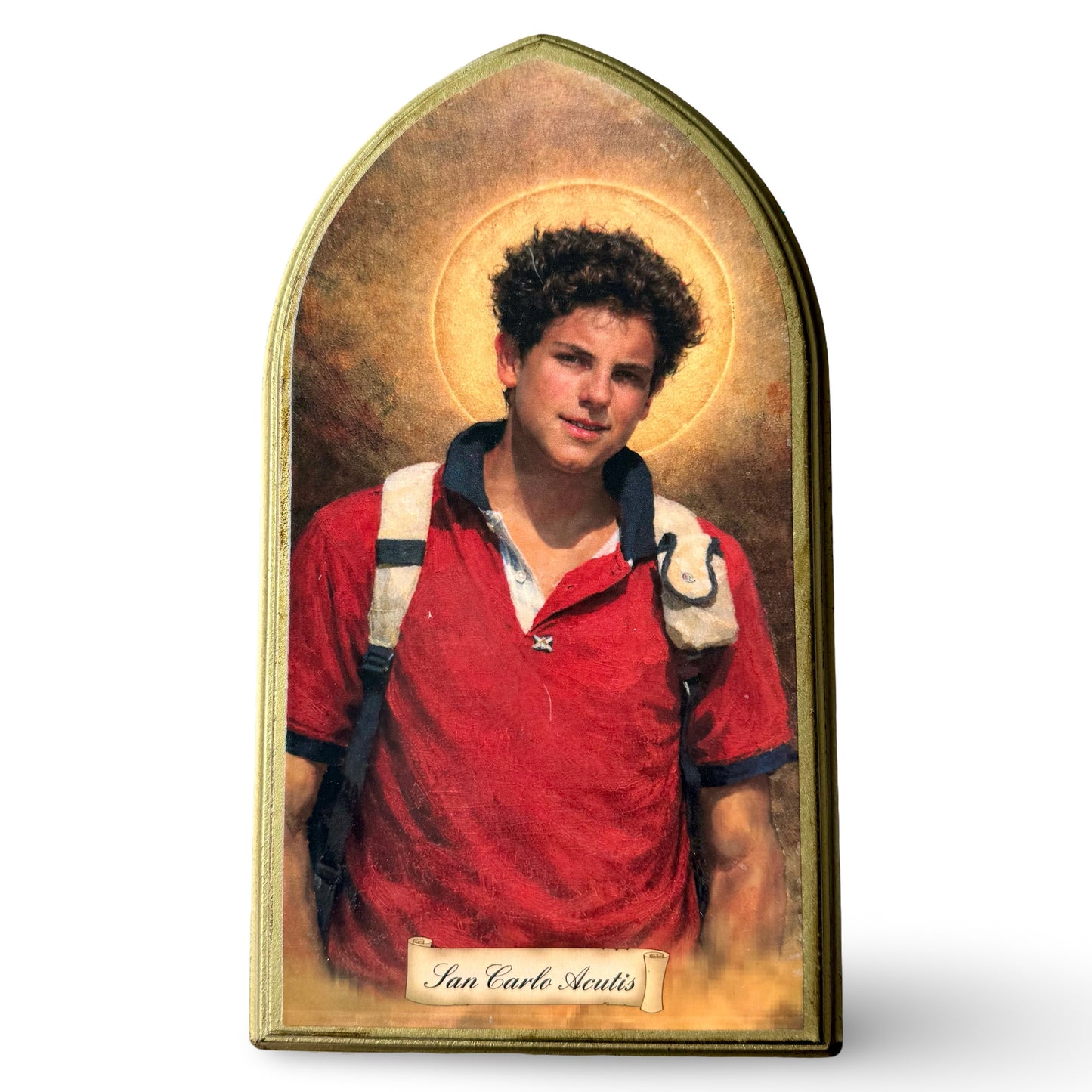 Large Arched Carlo Acutis Image for Wall
