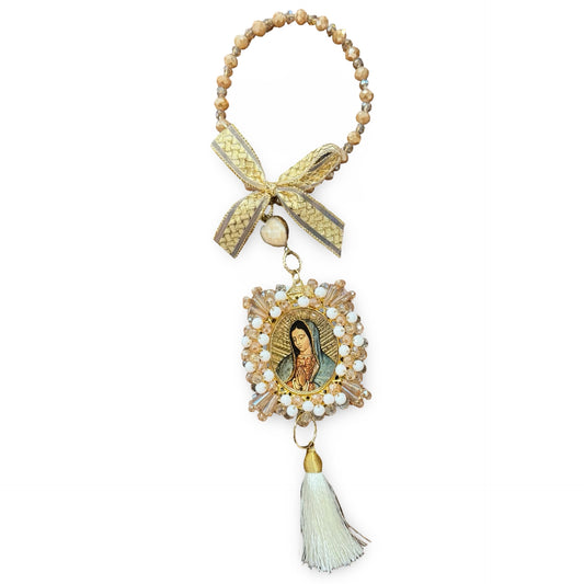 Rose Scented Our Lady of Guadalupe & Divine Mercy Door Hanger
