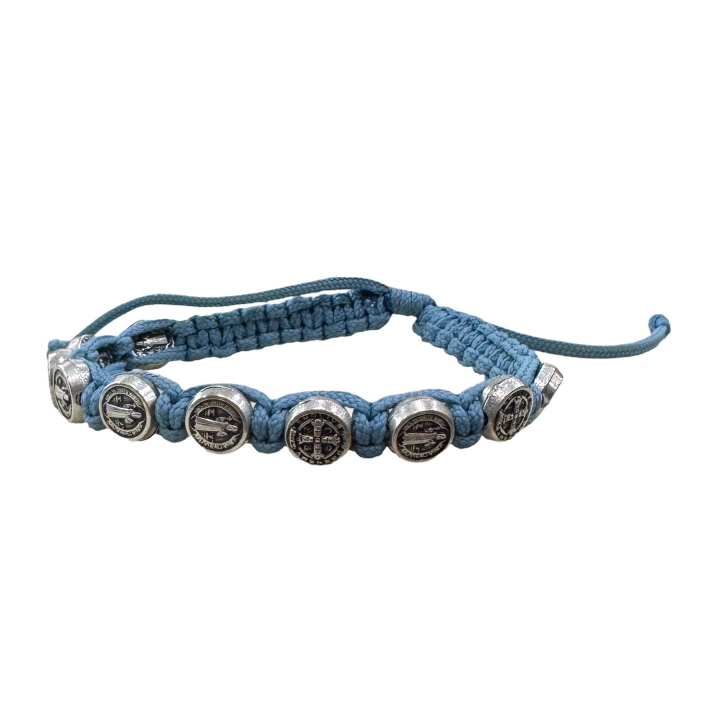 St. Benedict Cord Decade Rosary Bracelet with Small Medals