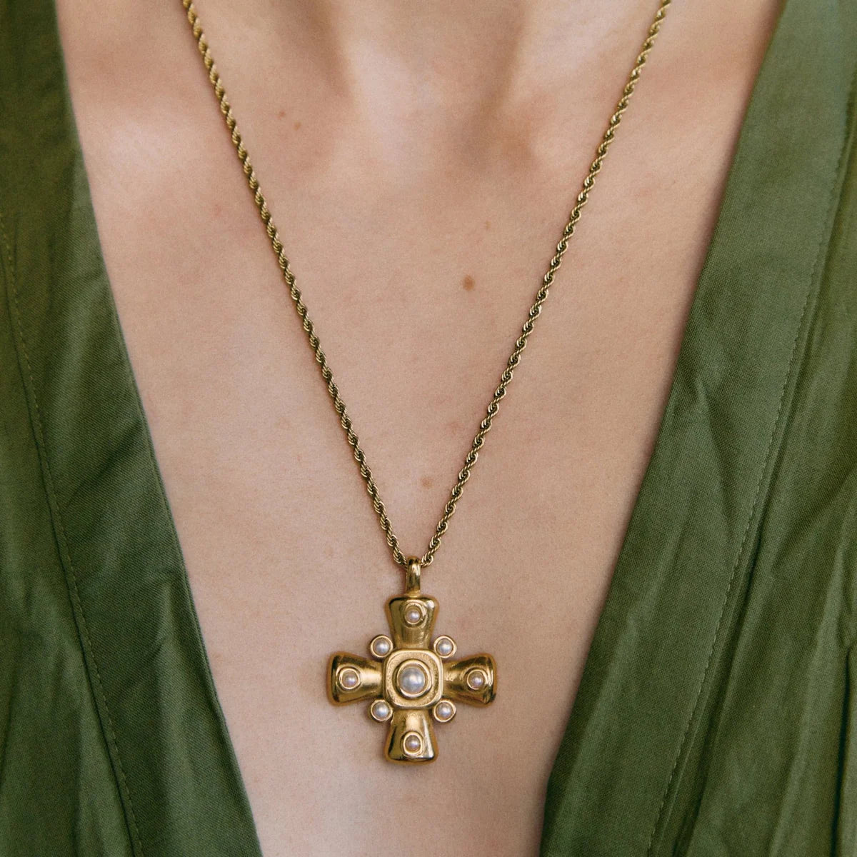 'ELENA' CROSS NECKLACE