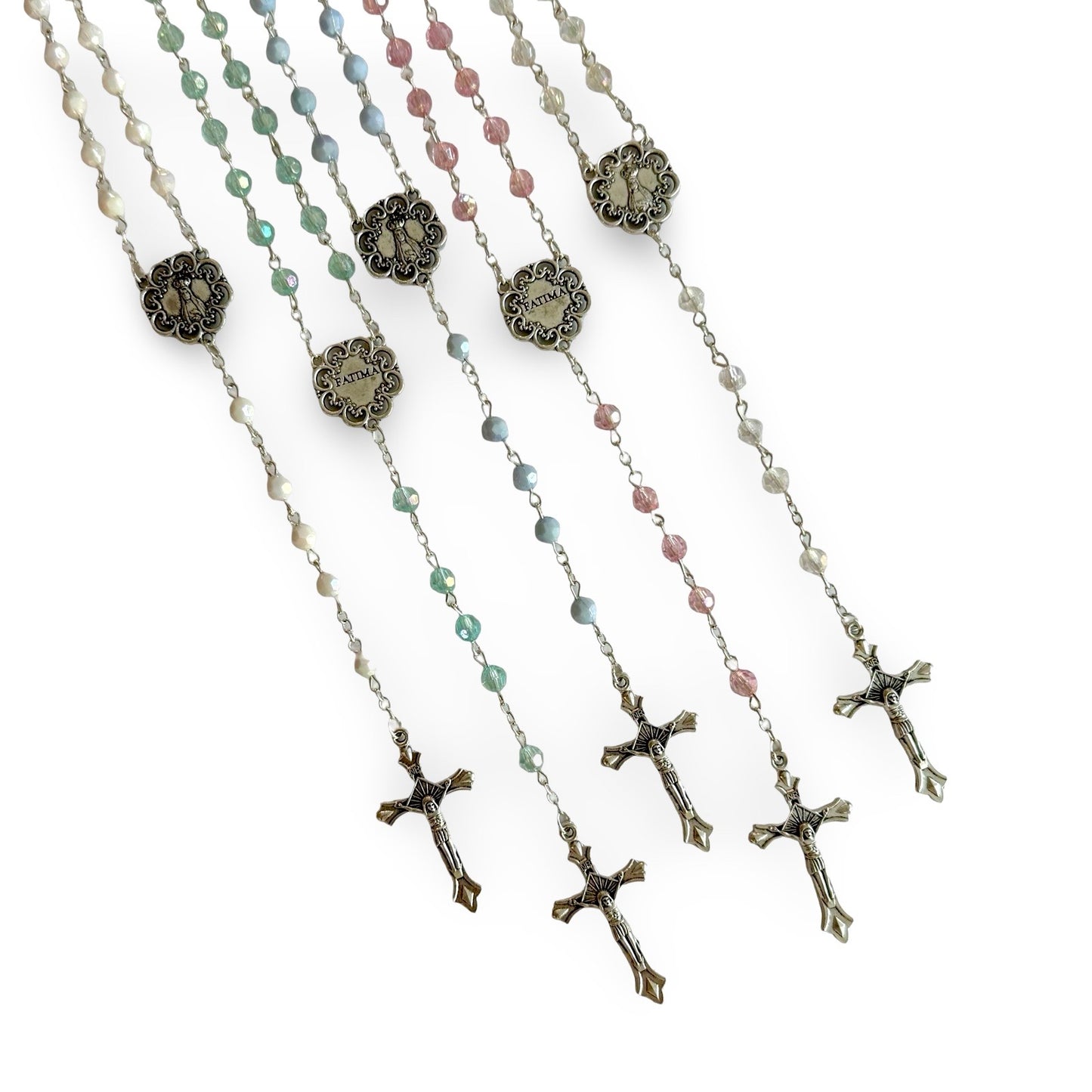 Embellished Our Lady of Fatima Rosary of Assorted Colors