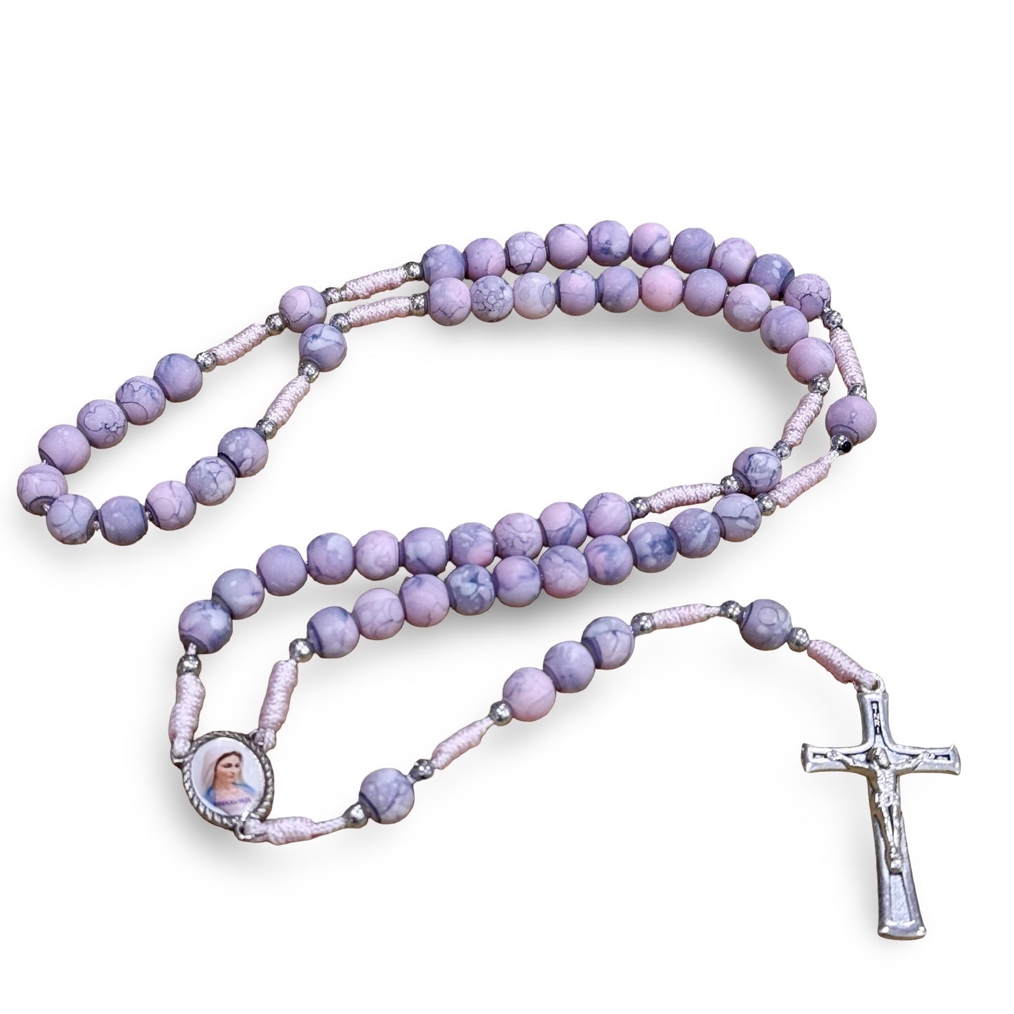 Ceramic Beaded Queen of Peace Rosary