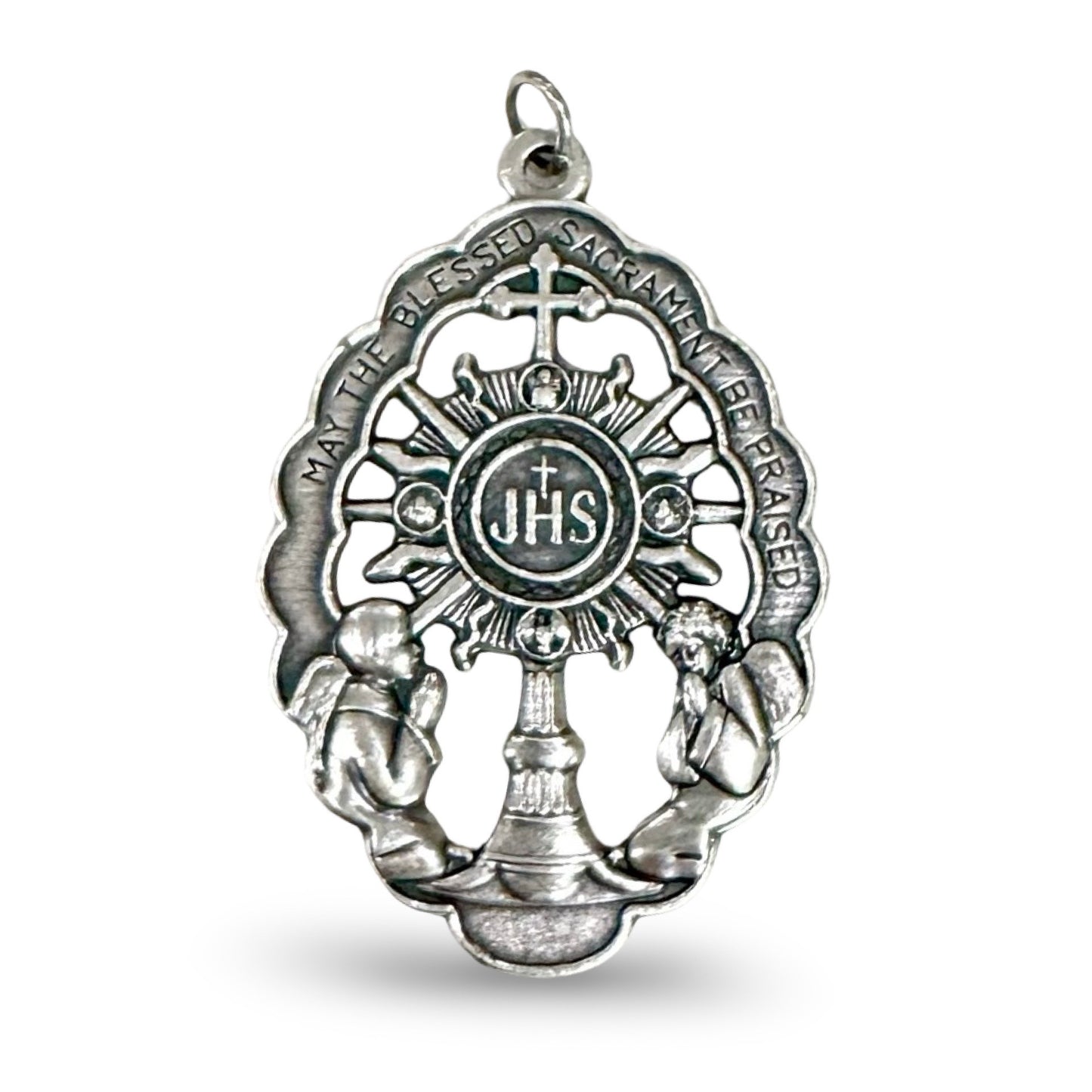Blessed Sacrament Medallion with Monstrance & Angels
