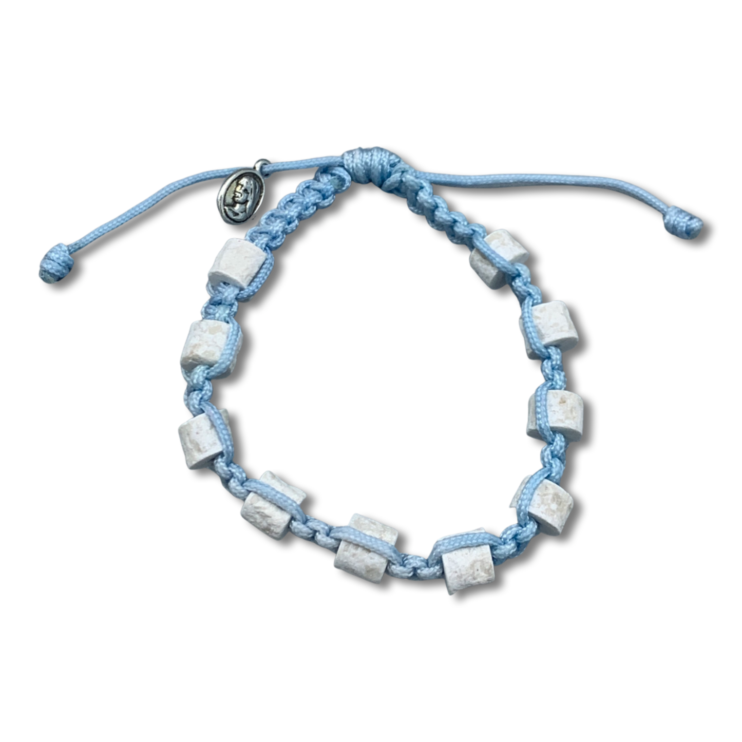 Marian Rosary Pouch with Stone Rosary Decade Bracelet
