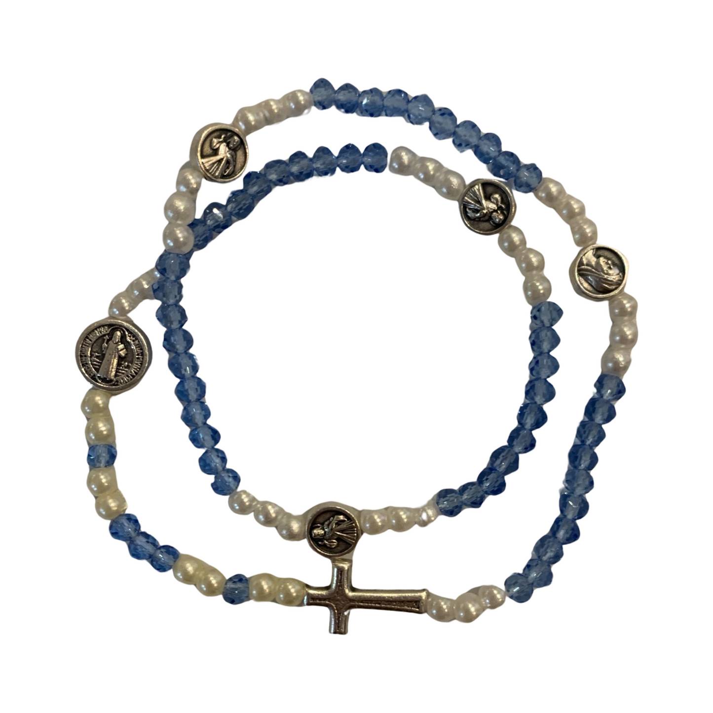 Beaded Wrap-Around Rosary Bracelet of Assorted Colors