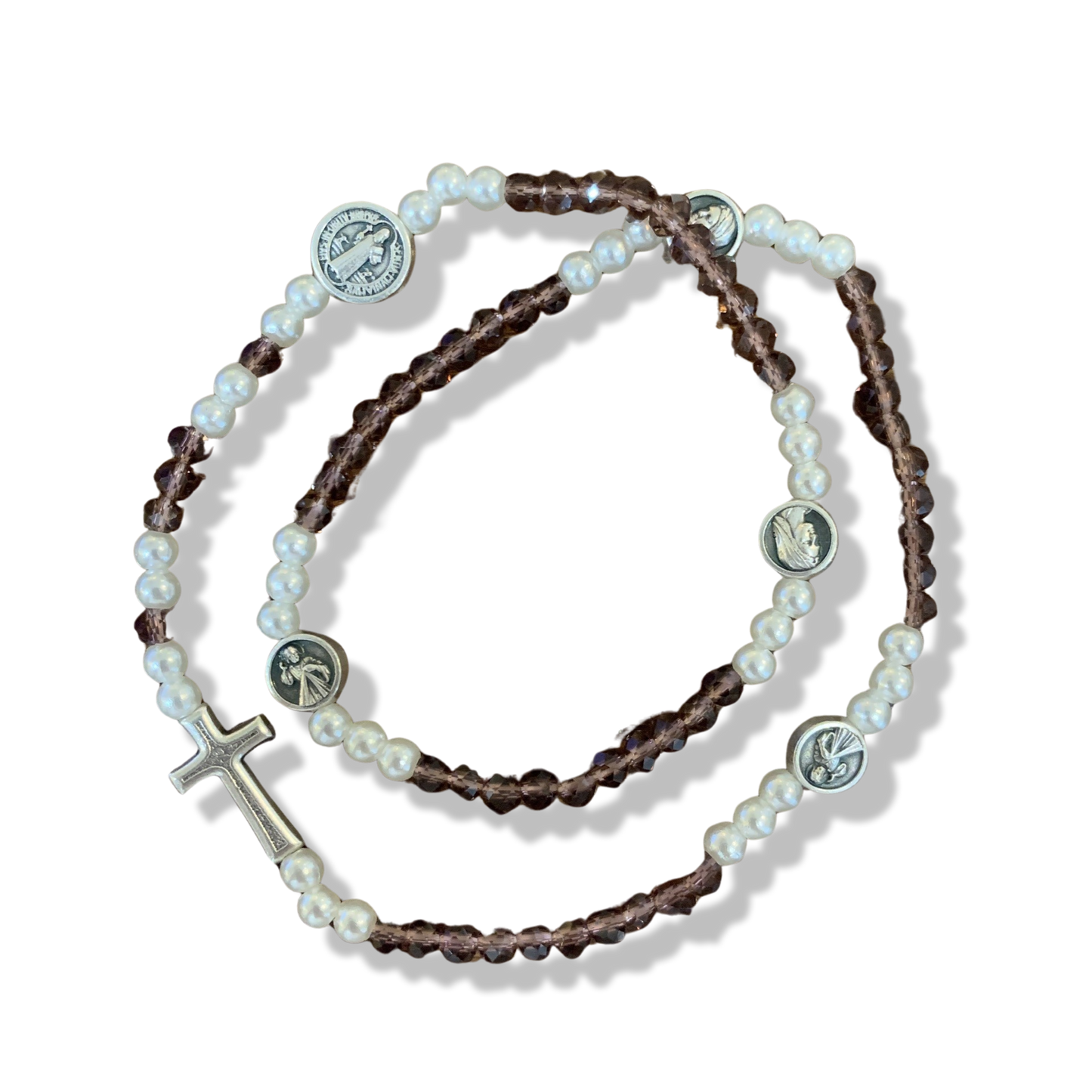 Beaded Wrap-Around Rosary Bracelet of Assorted Colors