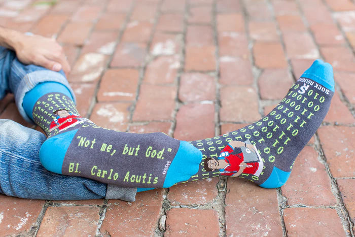 Carlo Acutis Coding Socks
