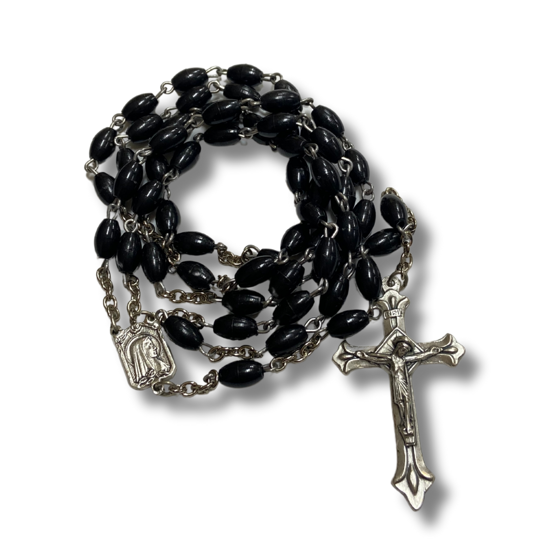 Black Lourdes Rosary