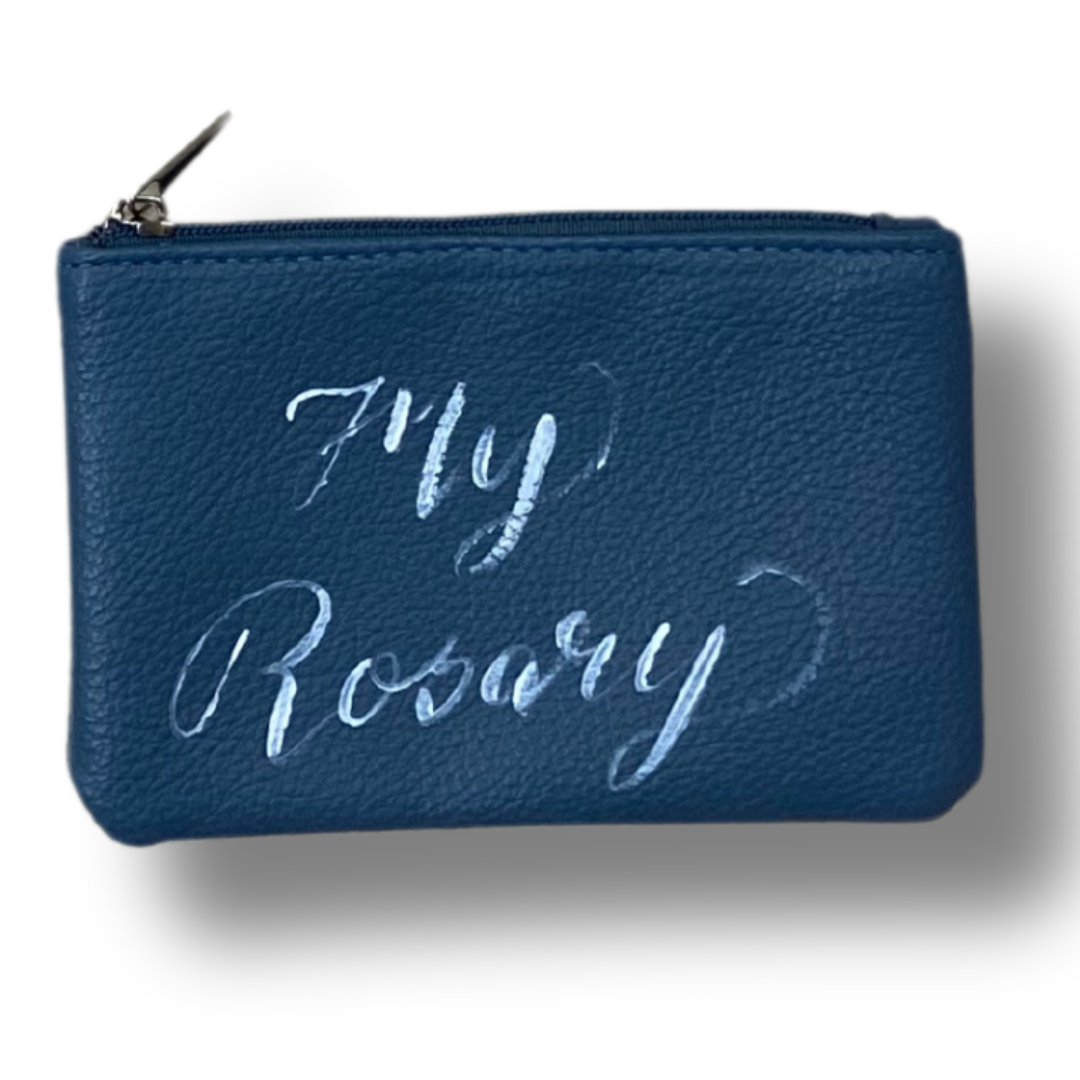 Hand-Painted “My Rosary” Pouch