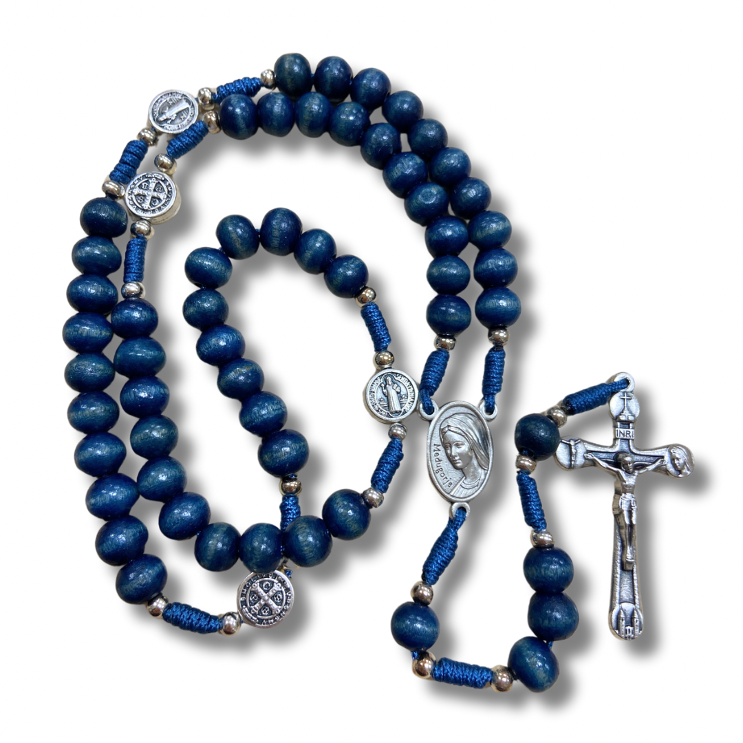 Queen of Peace and St. Benedict Rosary with "Mir" Crucifix
