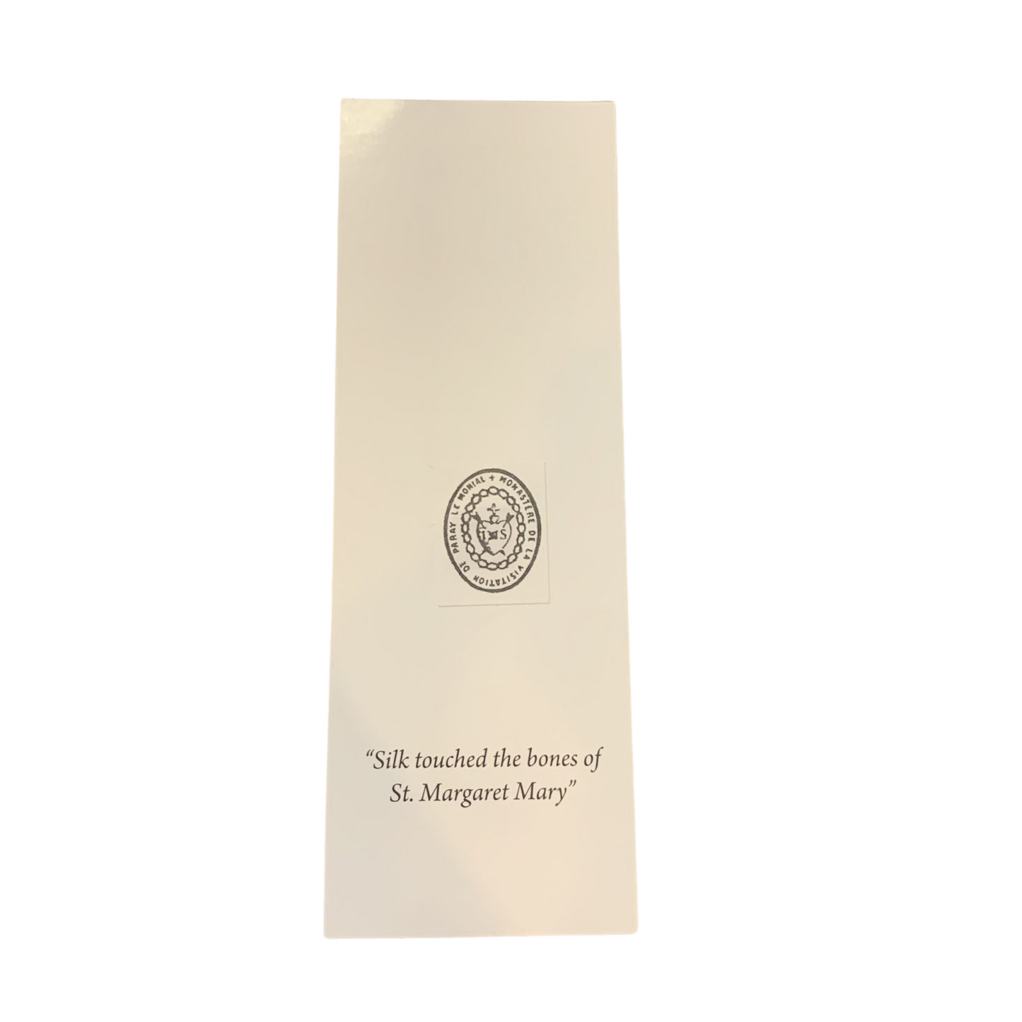 St. Margaret Mary Bookmark with Relic and Gold Sacred Heart Medal