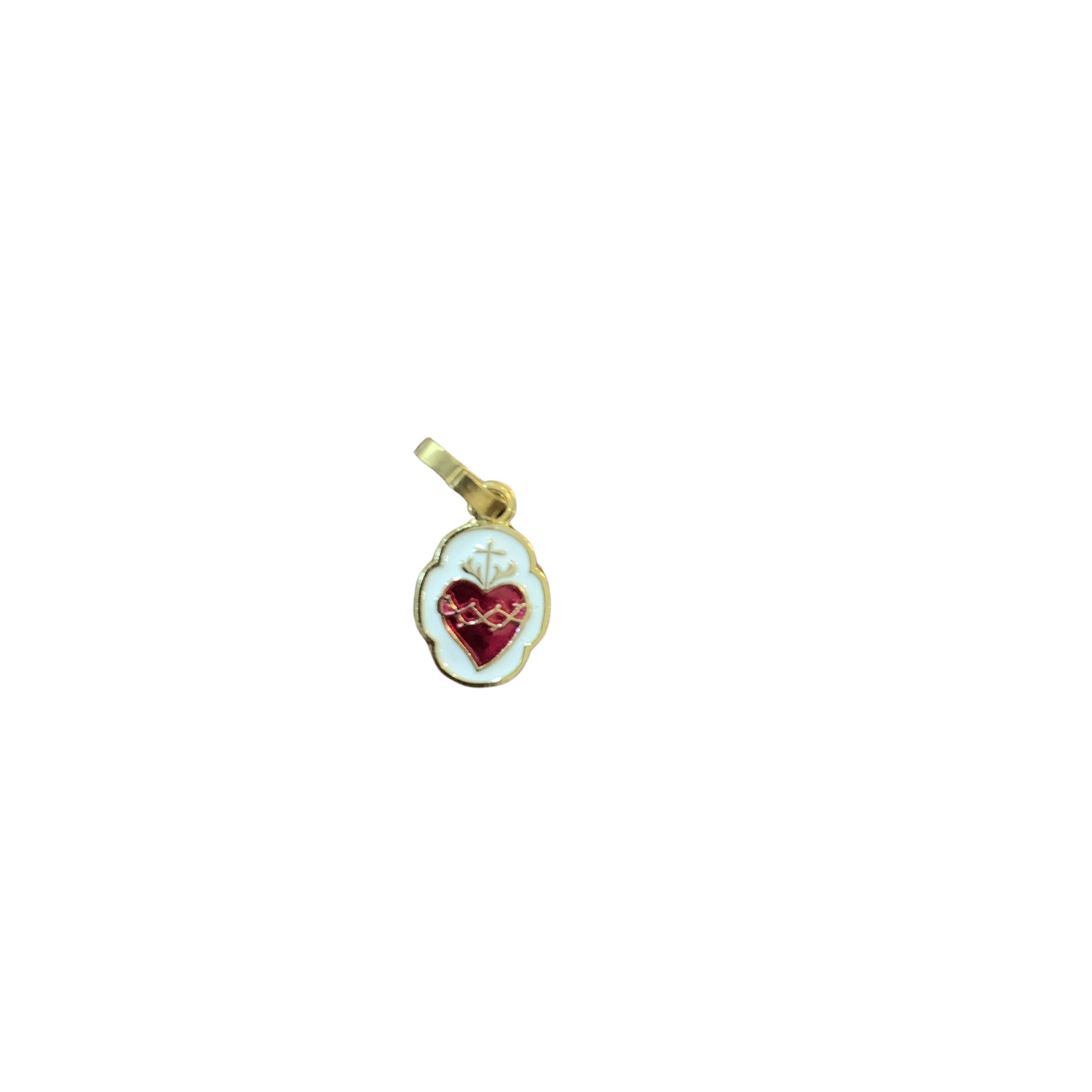 St. Margaret Mary Bookmark with Relic and Gold Sacred Heart Medal