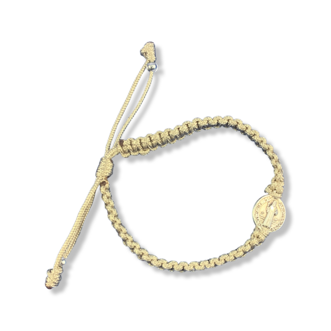 Braided St. Benedict Bracelet of Assorted Colors