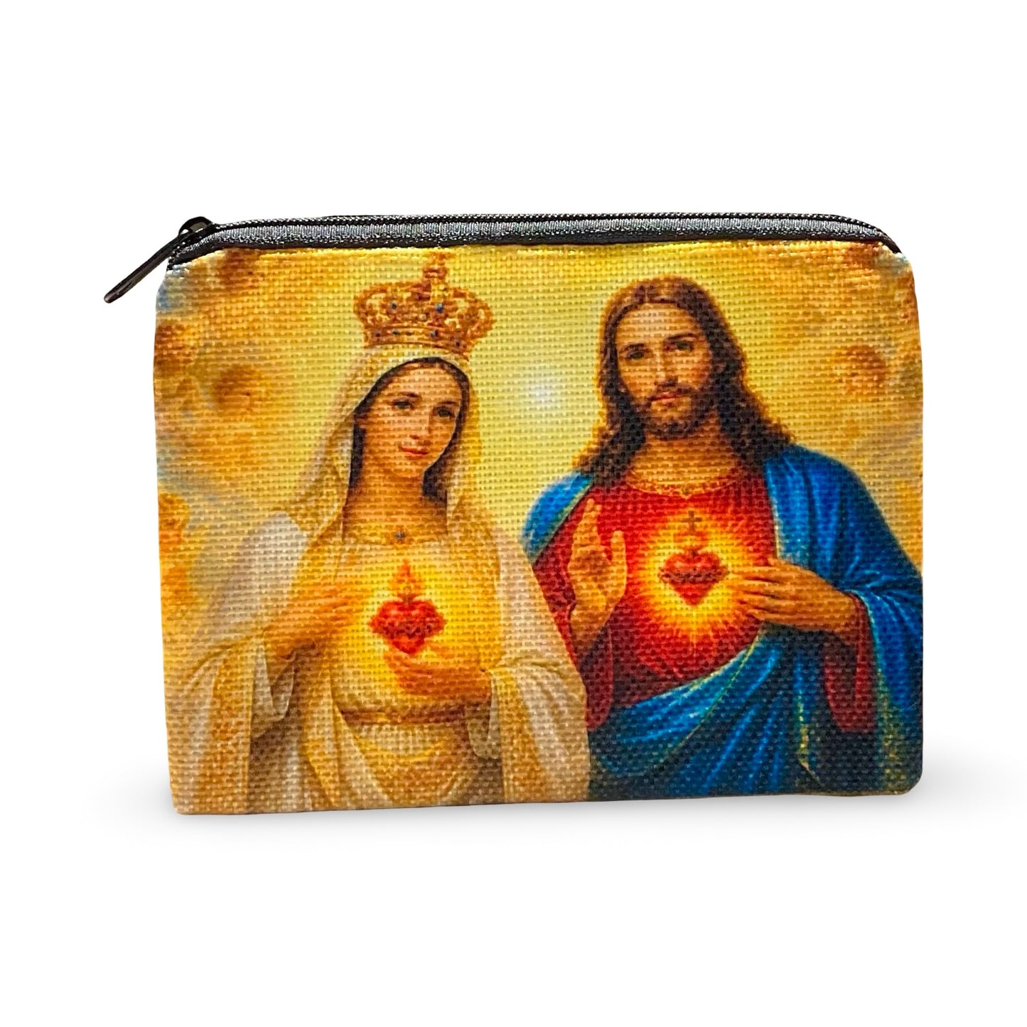 Jesus and Mary, Queen of Heaven, Zipper Pouch