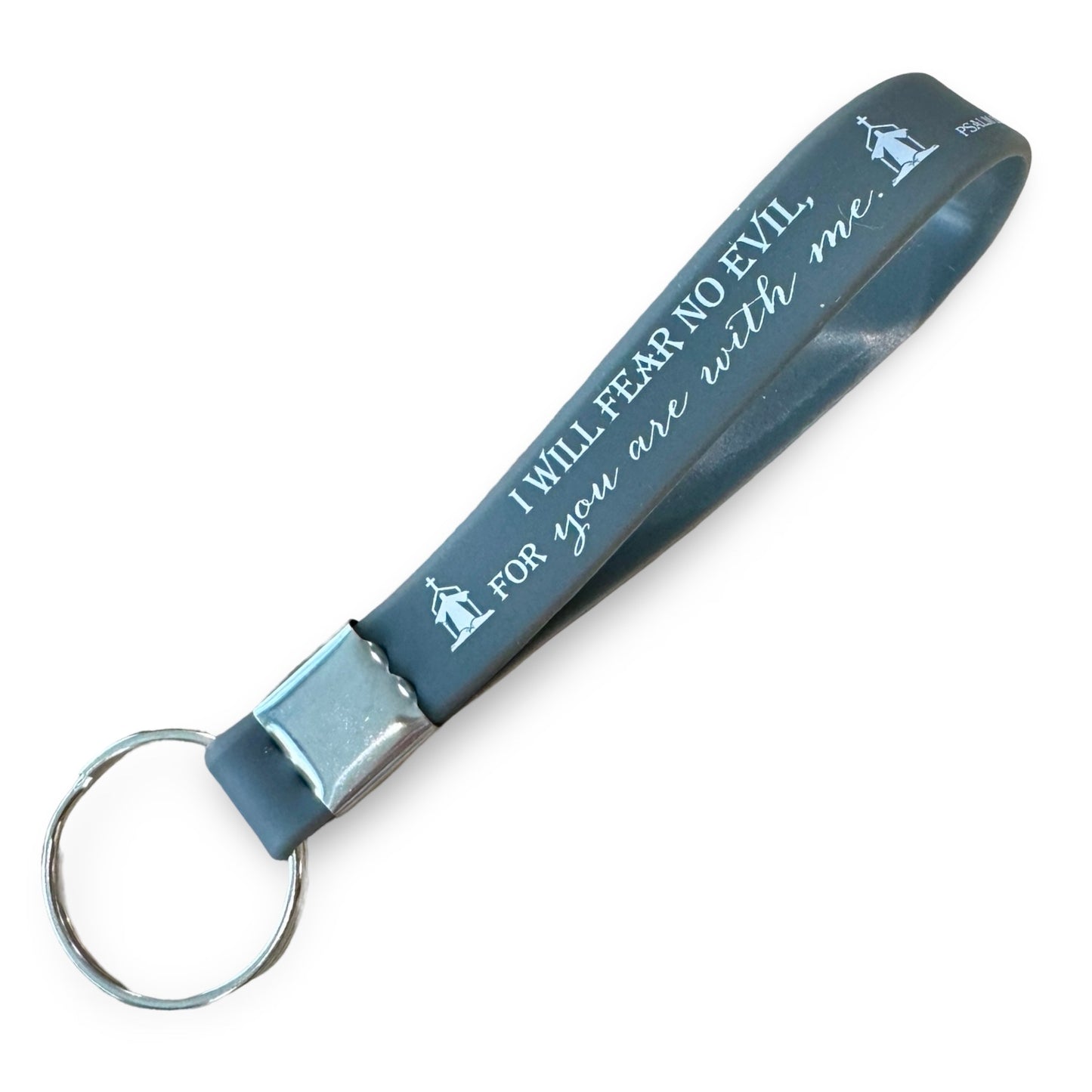 “I will Fear no Evil” Silicone Bible Verse Keychain
