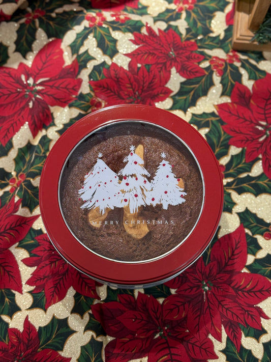Christmas Breads - Red and White Christmas Tree Tin - SCTJM Nazareth Bakery
