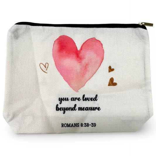 "You are Loved Beyond Measure" Large Zipper Pouch