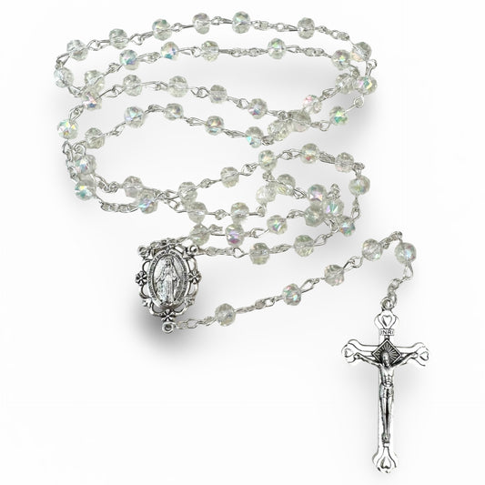 Crystal Embellished Miraculous Medal Rosary