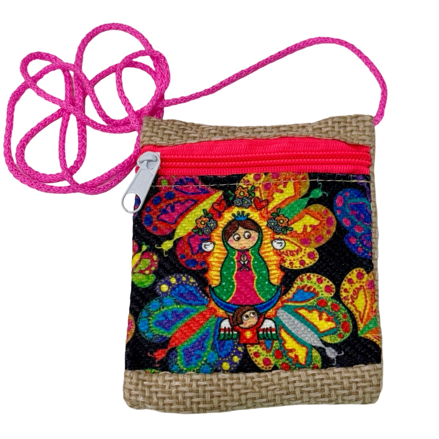 Our Lady of Guadalupe Mini Shoulder Bag with Zipper