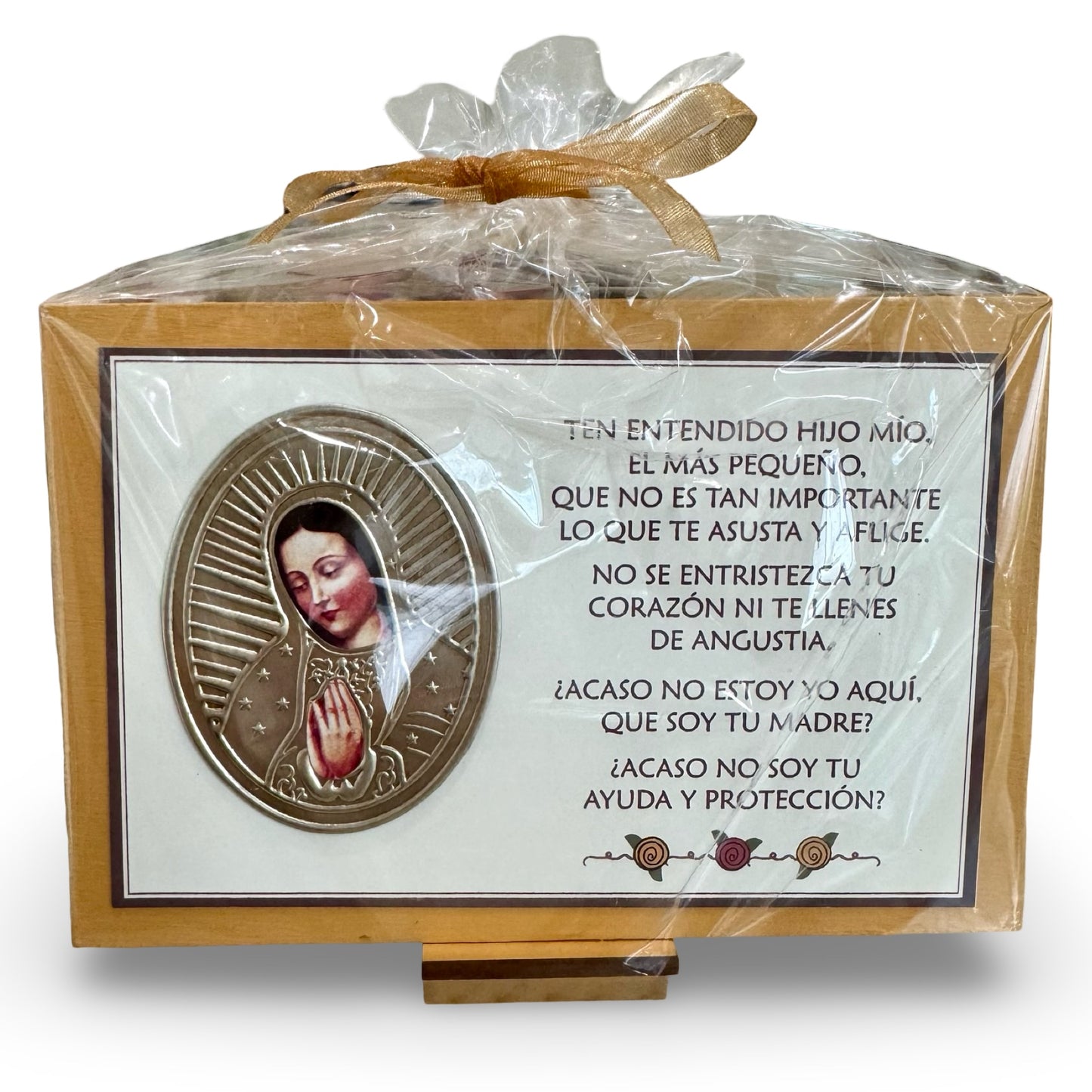 Standing Wooden Plaque of Our Lady of Guadalupe of Assorted Colors