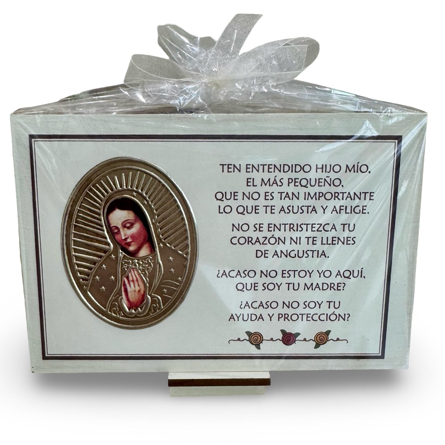 Standing Wooden Plaque of Our Lady of Guadalupe of Assorted Colors