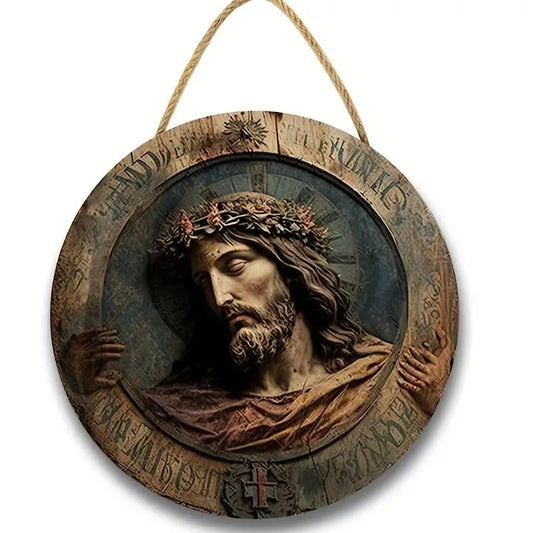Round Face of Jesus Plaque