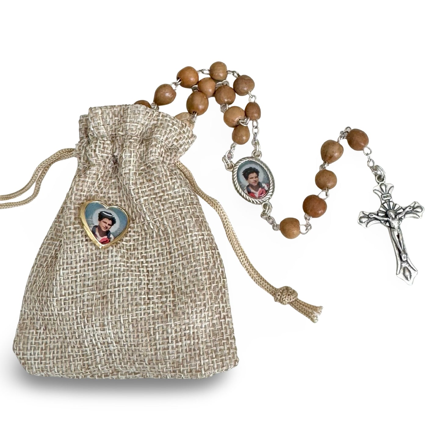 Carlo Acutis Rosary with Canvas Bag