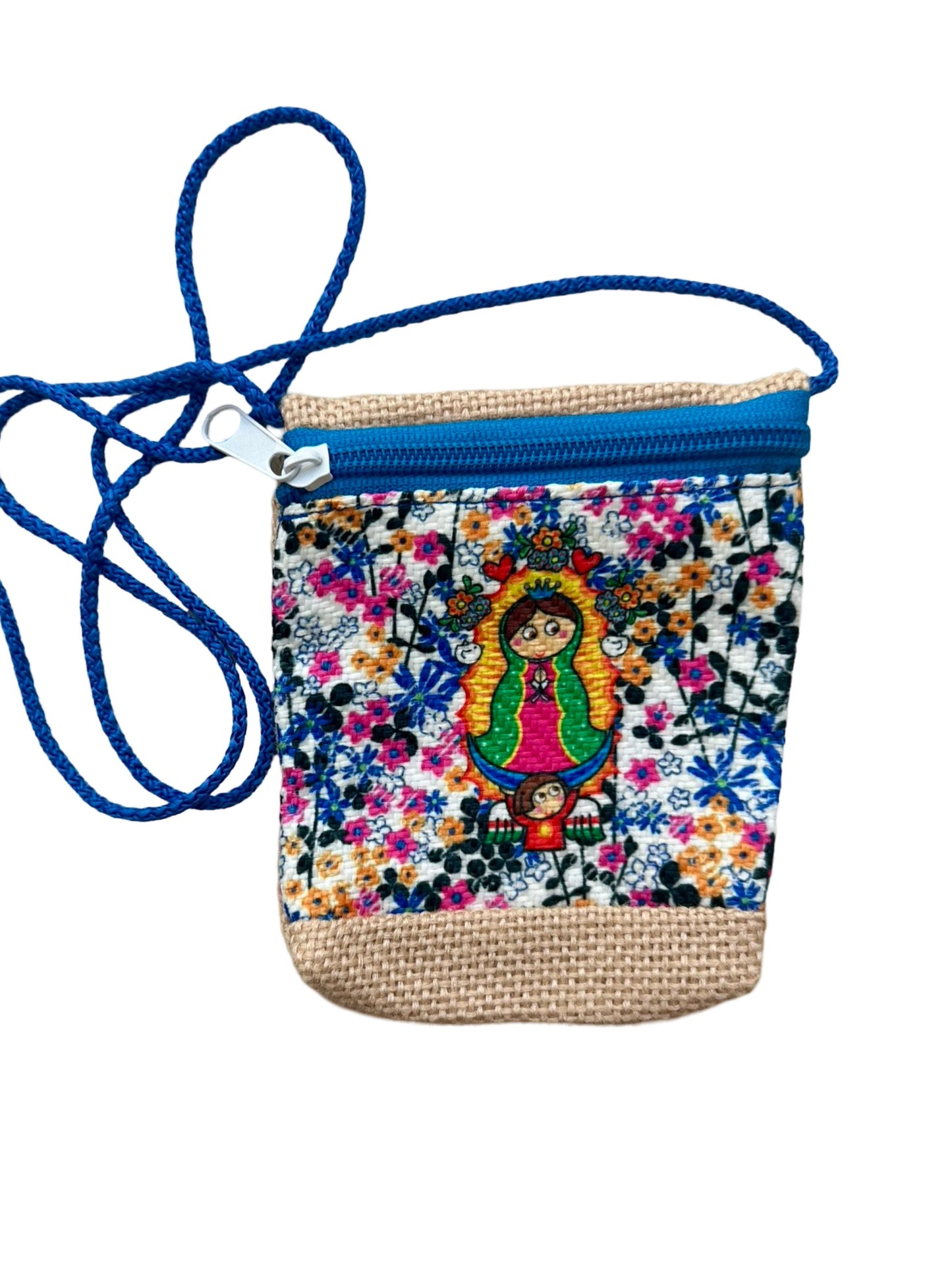 Our Lady of Guadalupe Mini Shoulder Bag with Zipper