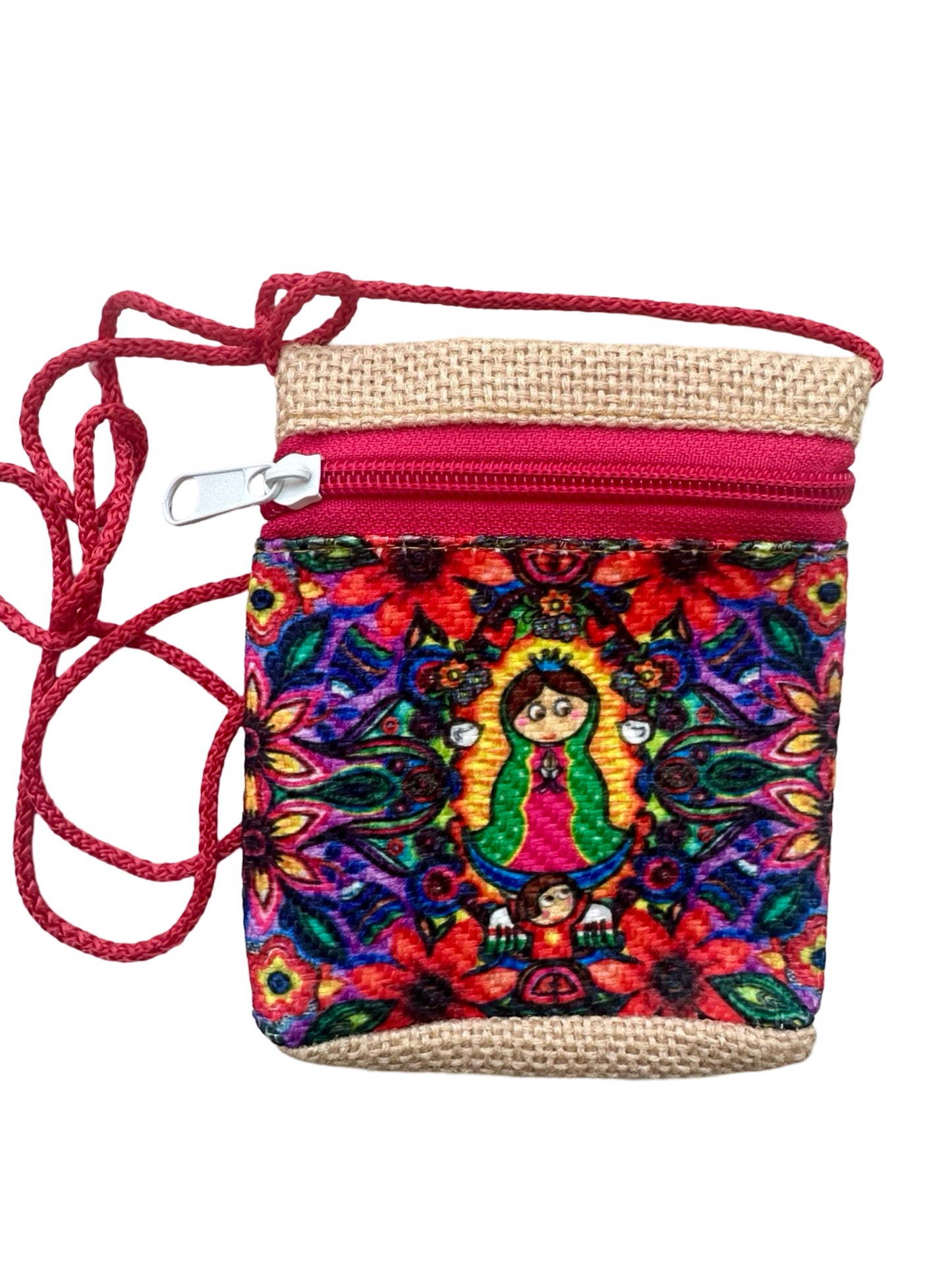 Our Lady of Guadalupe Mini Shoulder Bag with Zipper