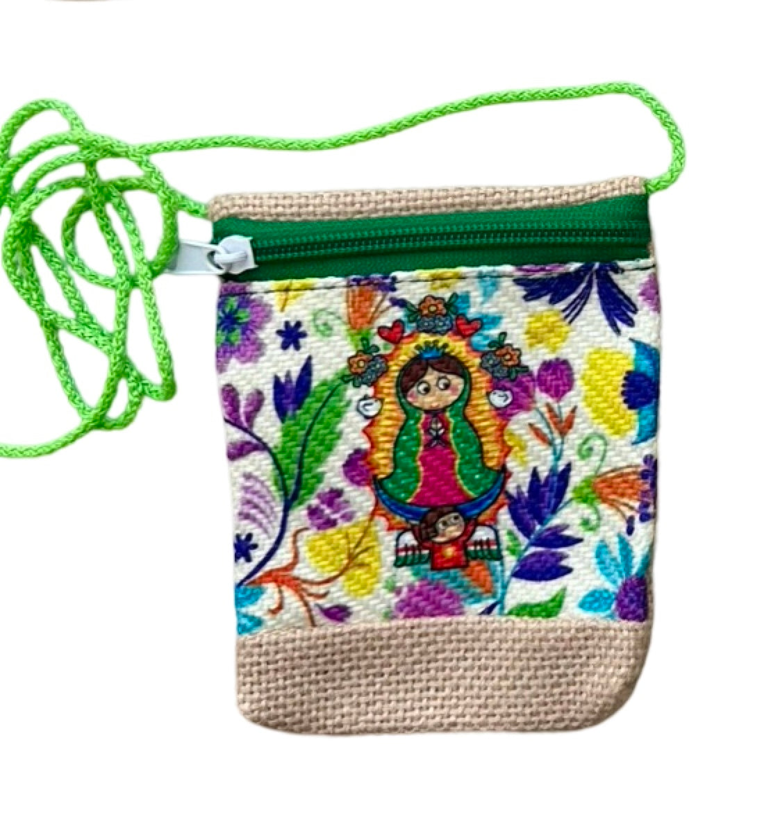 Our Lady of Guadalupe Mini Shoulder Bag with Zipper