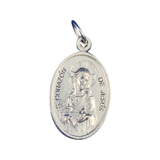 Double Sided Sacred Heart of Jesus and Our Lady of Guadalupe Medal