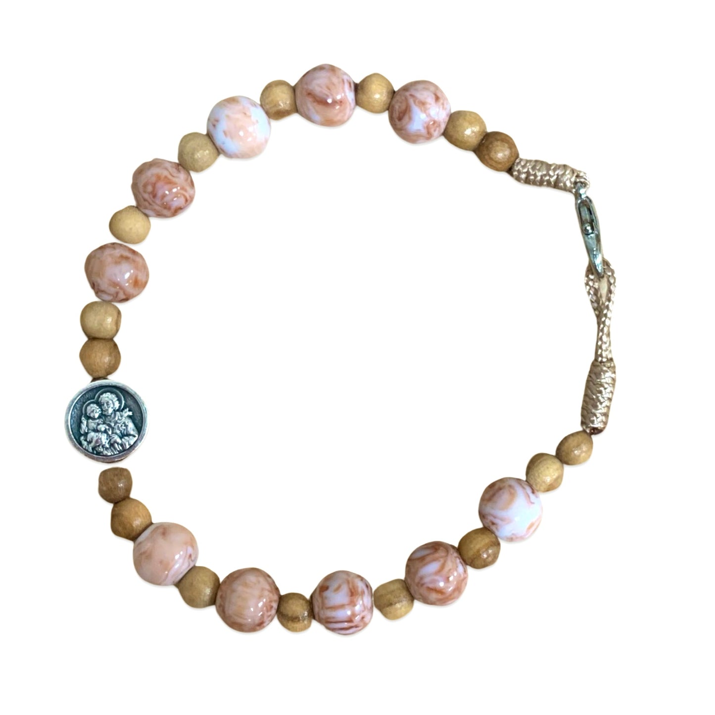 Holy Family and St. Joseph Porcelain Bracelet of Assorted Colors