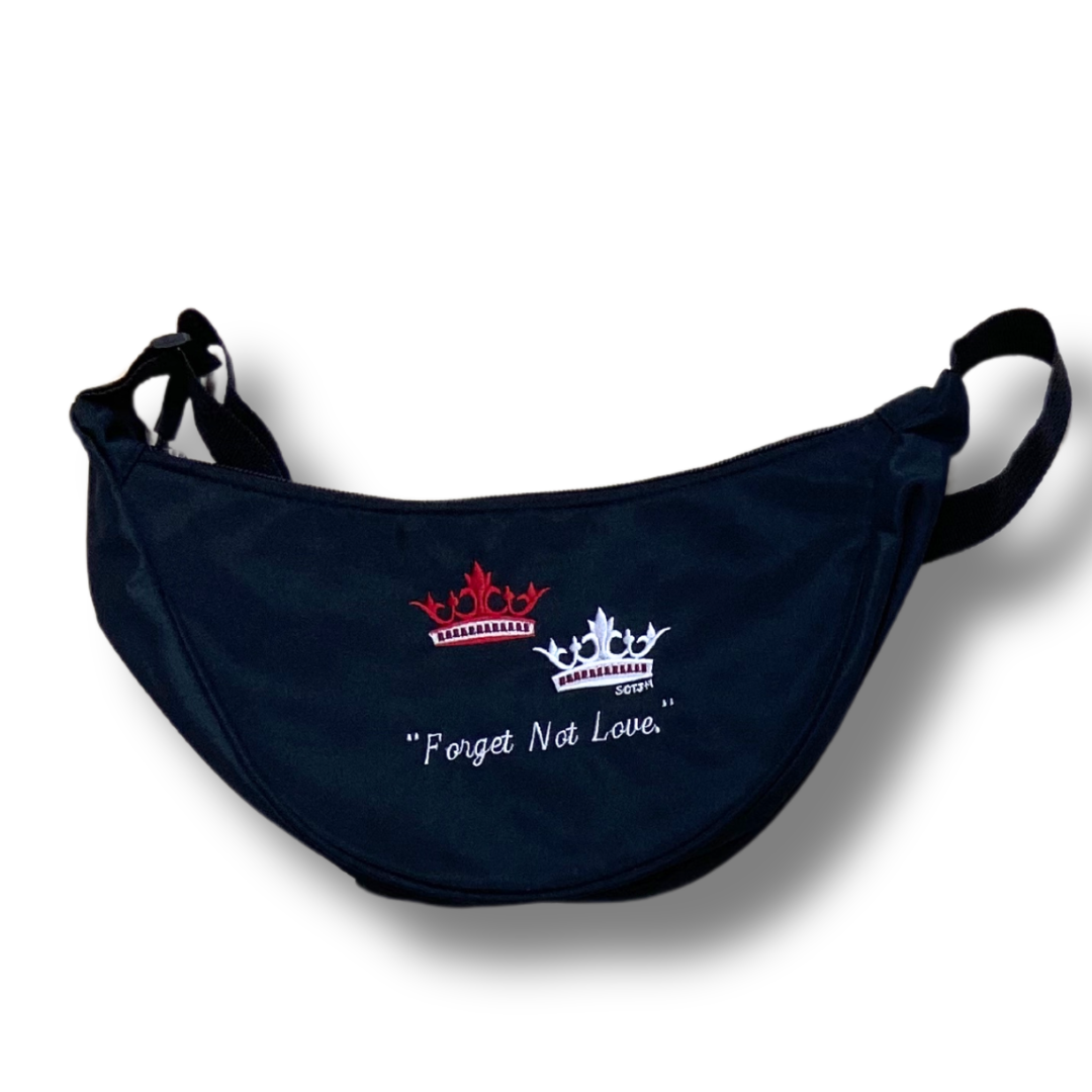 Embroidered "Forget Not Love" Side Bag by SCTJM