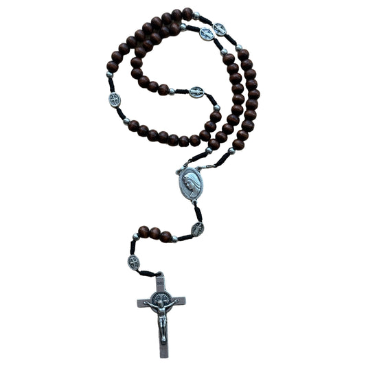 St. Benedict and Queen of Peace Wooden Rosary