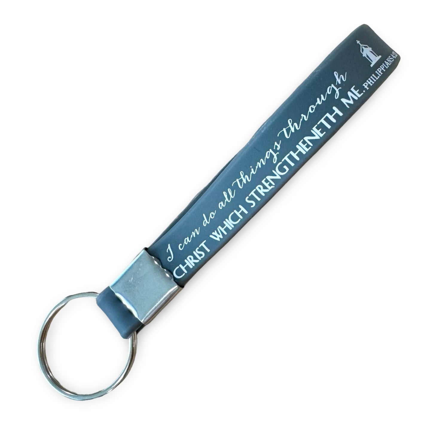 “I Can Do All Things through Christ” Silicone Bible Verse Keychain