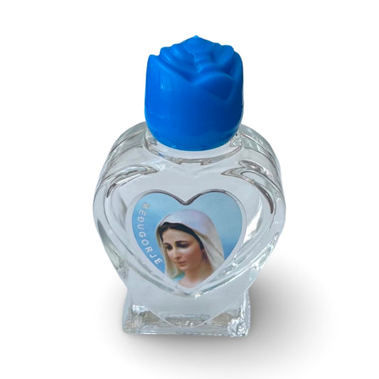 Blue Queen of Peace Glass Holy Water Bottle