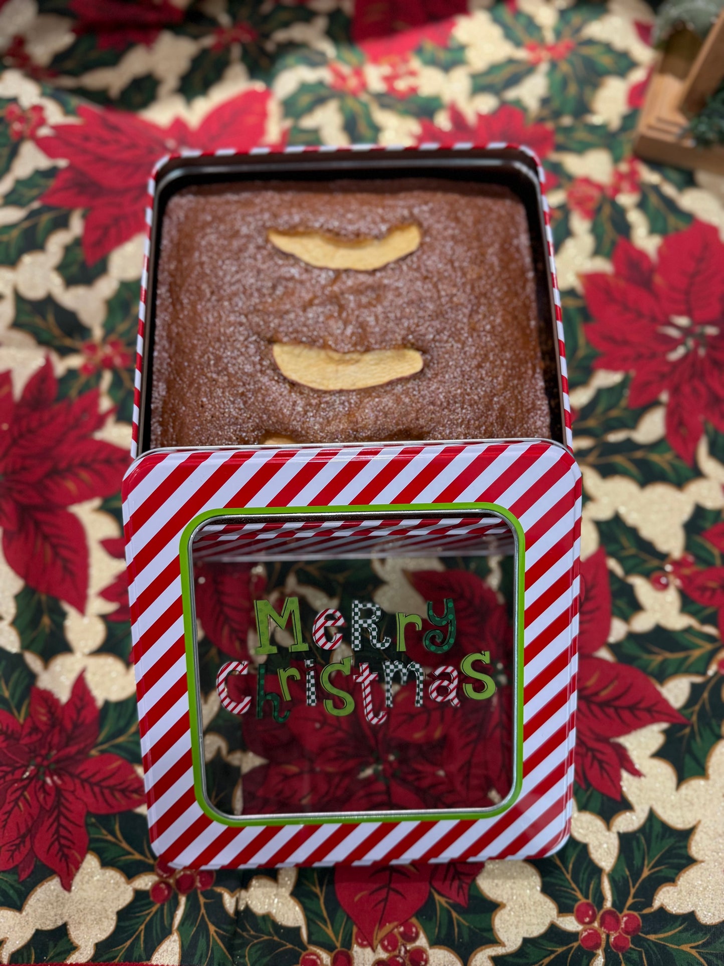 Christmas Breads - Square Candy Cane Christmas Tin - SCTJM Nazareth Bakery