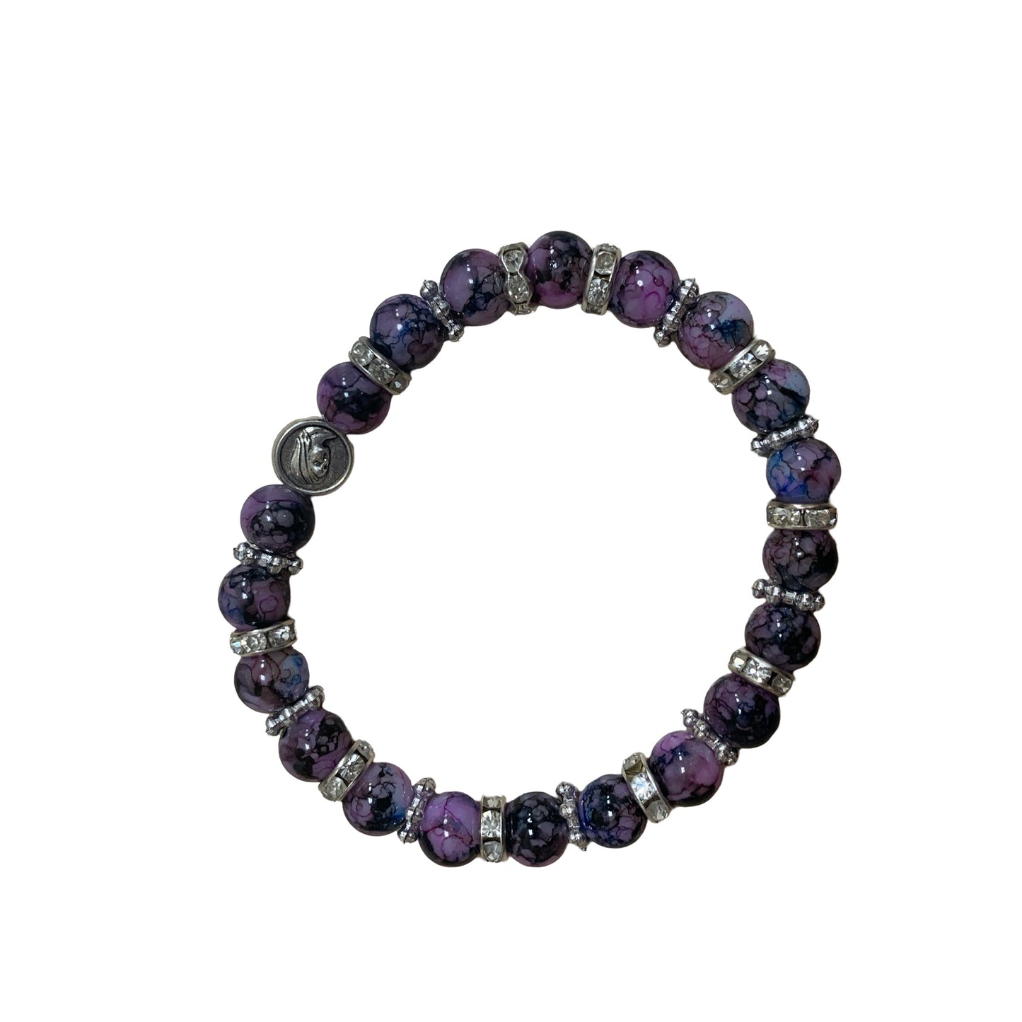 Marble Rhinestone Bracelet of Assorted Colors