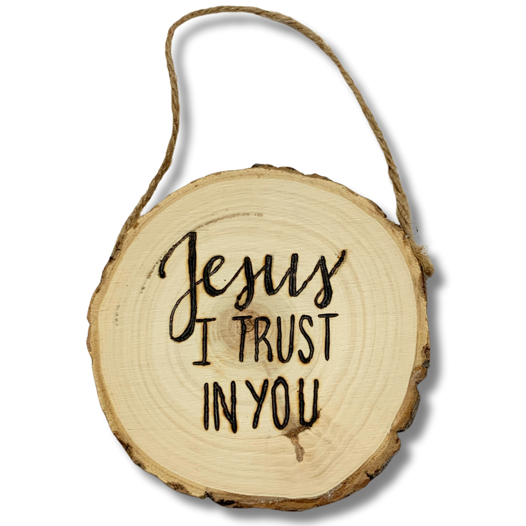 Hand-made "Jesus I trust in You" Wall Decor by SCTJM