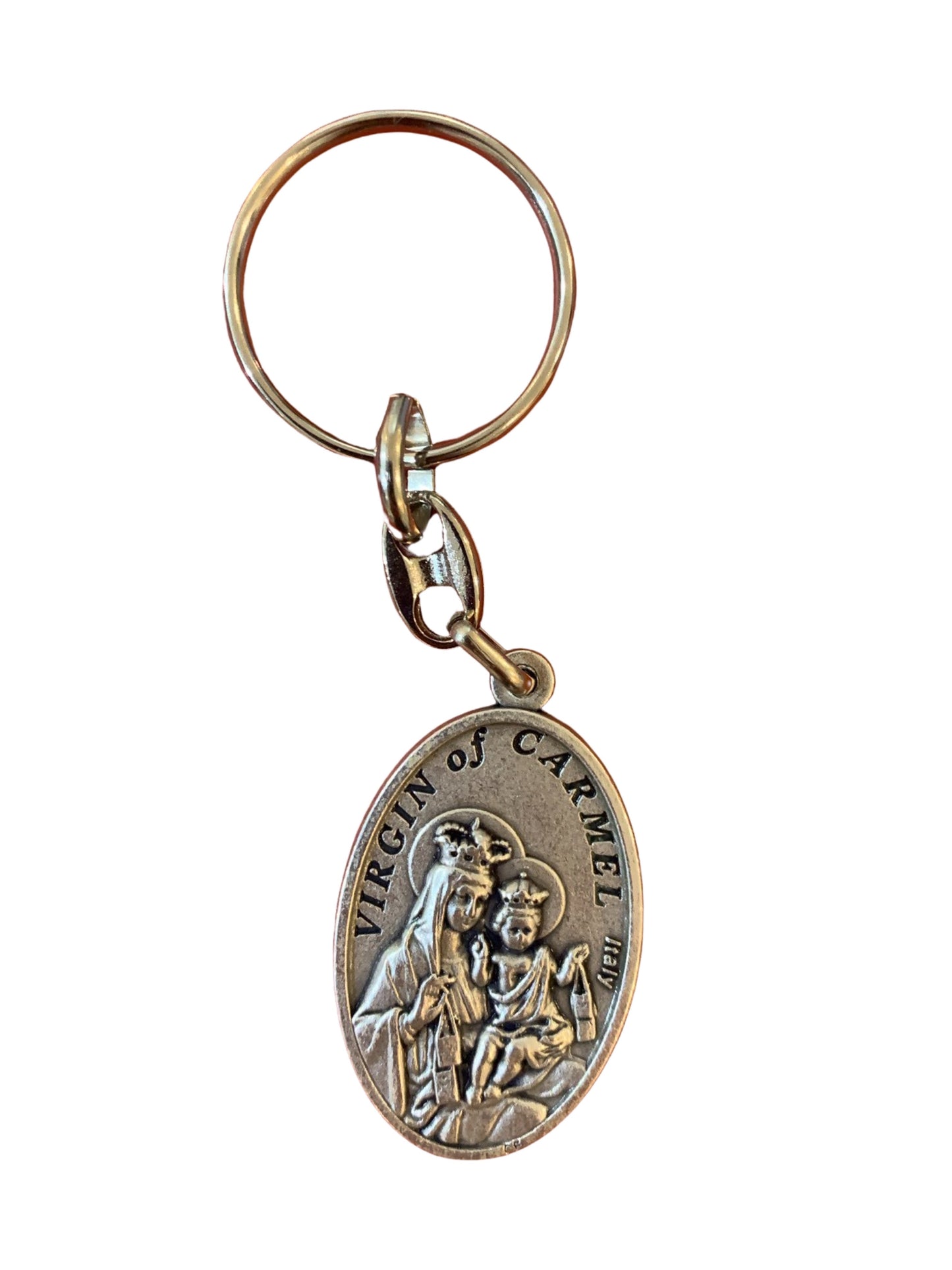 Sacred Heart of Jesus and Our Lady of Carmel Scapular Keychain
