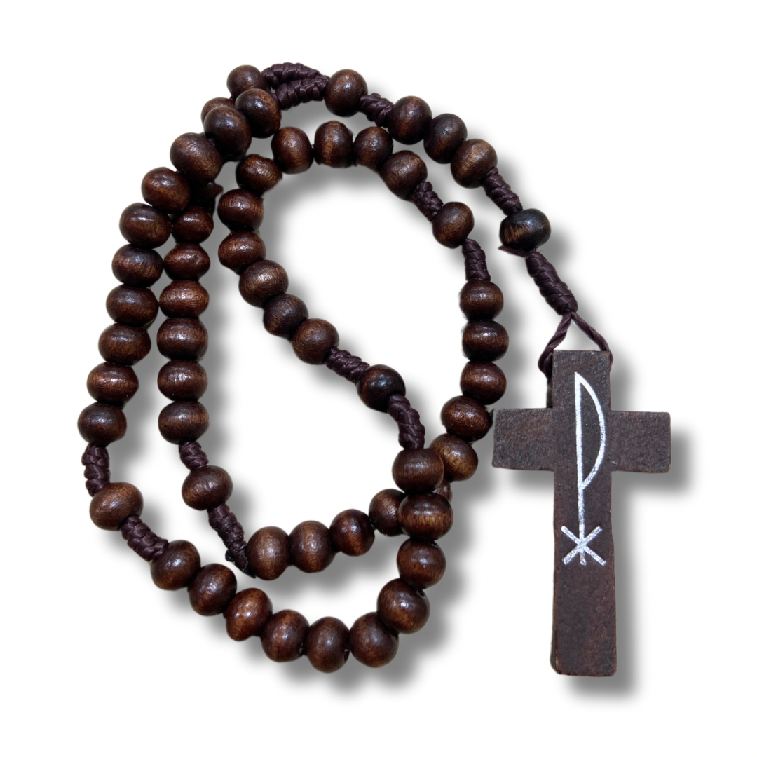 Light Brown Wood Rosary