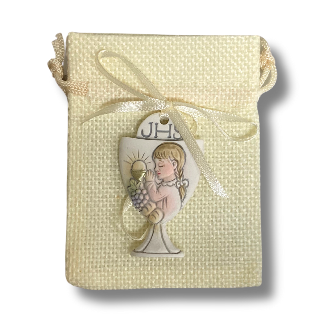 First Communion Ceramic Pendant
