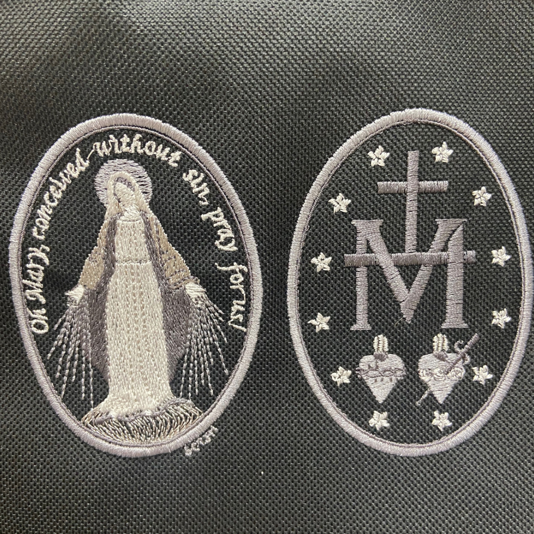 Embroidered Miraculous Medal Backpack by SCTJM