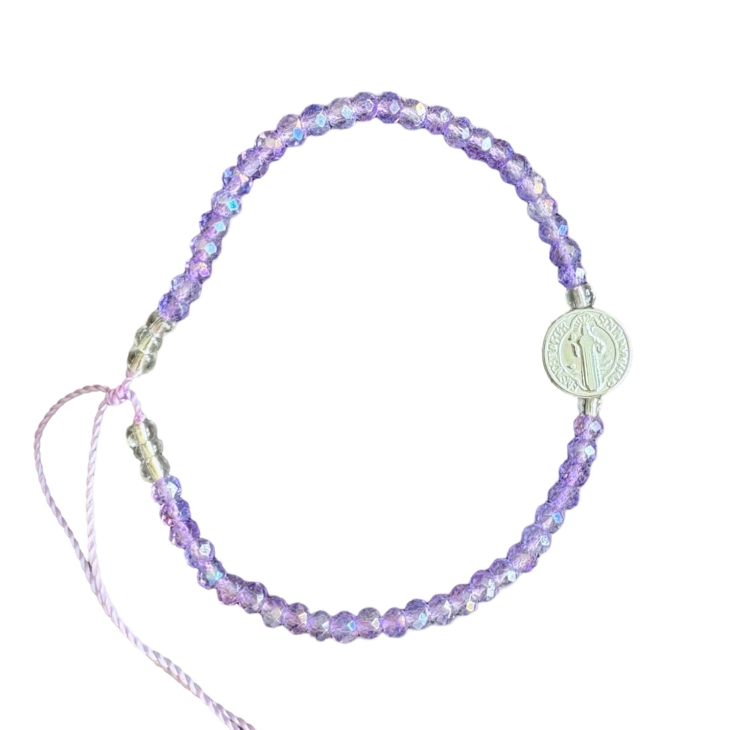 Mexican Bracelet of Assorted Colors with St. Benedict Medal