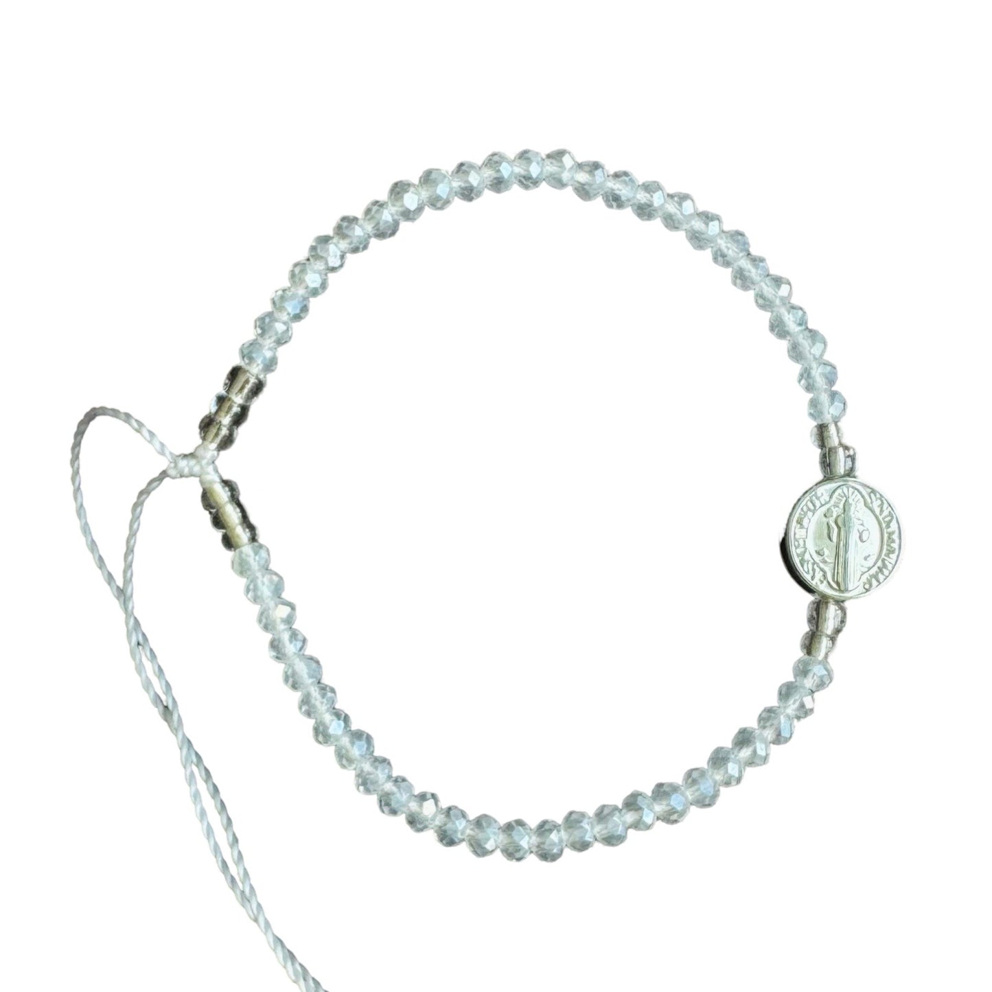 Mexican Bracelet of Assorted Colors with St. Benedict Medal