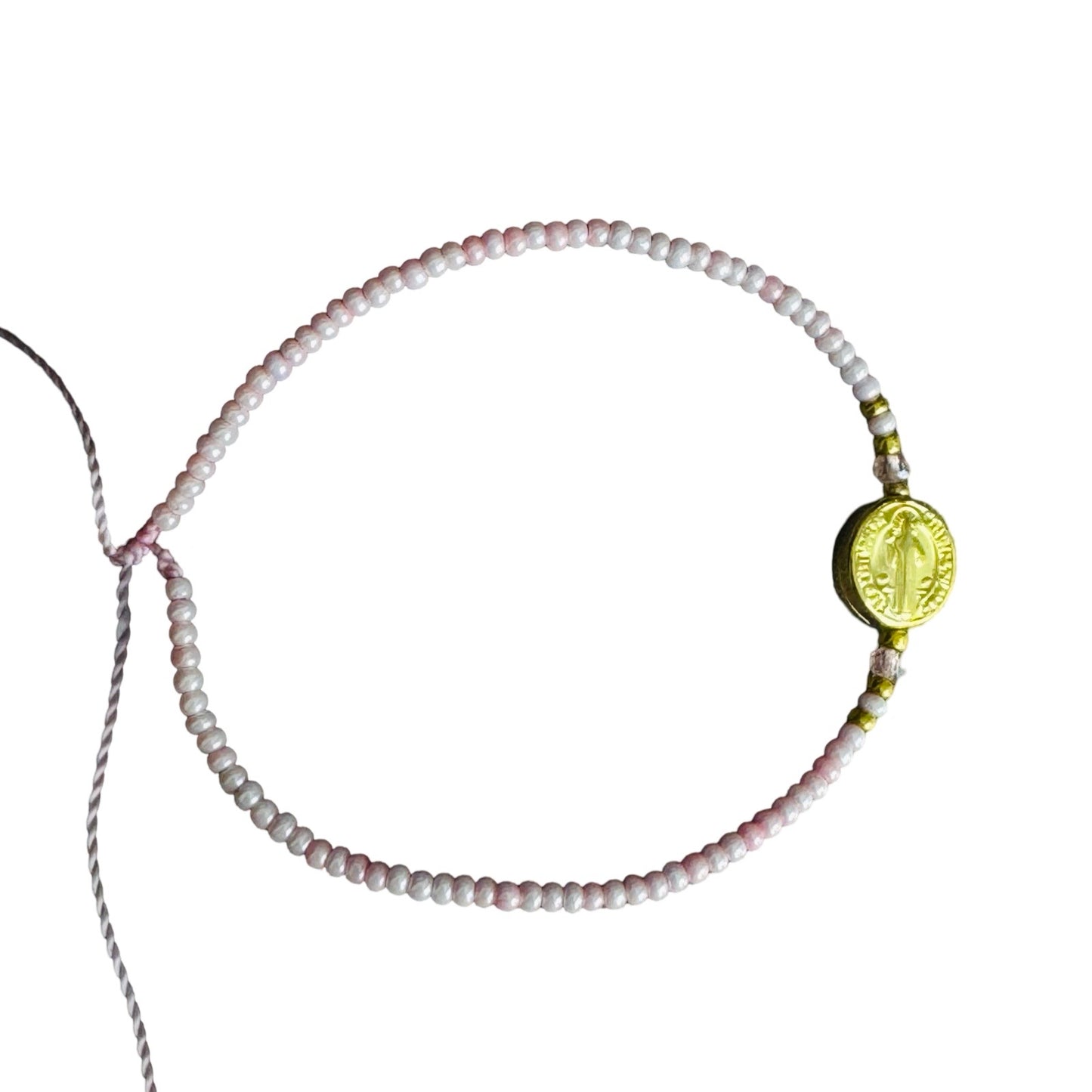 Mexican Bracelet of Assorted Colors with St. Benedict Medal