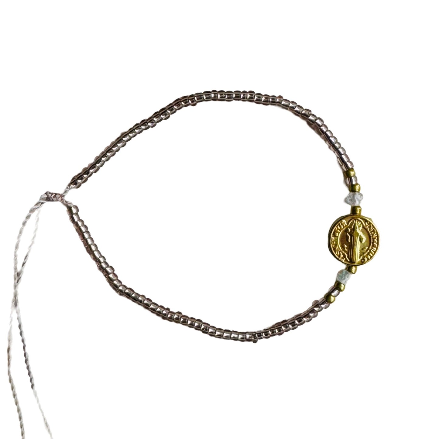 Mexican Bracelet of Assorted Colors with St. Benedict Medal